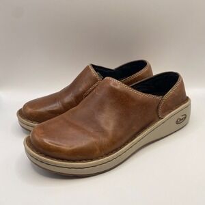Chaco Zaagh Vibram Gunnison Brown Leather Slip On Clogs Shoes Womens 8 J102588